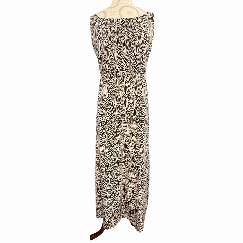 Lapis Anthropologie L  Pleated Maxi Dress Floral Animal Geometric Print Women's